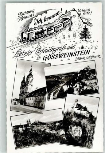 Gößweinstein Burg Gasthaus Distler Eisenbahn Ich komme