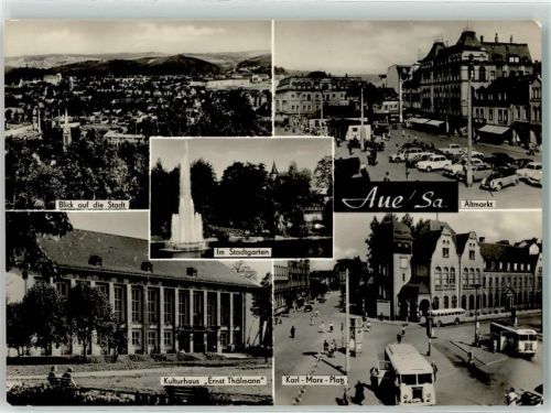 Aue Stadtgarten Altmarkt Kulturhaus Ernst Thälmann Karl-Marx-Platz Omnibus