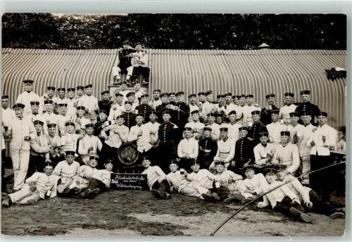 Sennelager 1910 Blechbaracke Gruppenaufnahme Abschiedstrunk