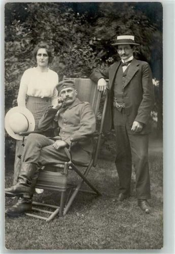 Wilmersdorf 1915 Famielienfoto Uniform Ort lt. Stempel
