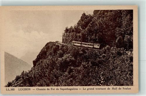 Bagneres-de-Luchon Chemin de Fer de Superbagneres le grand tournant de Mail de Soulan
