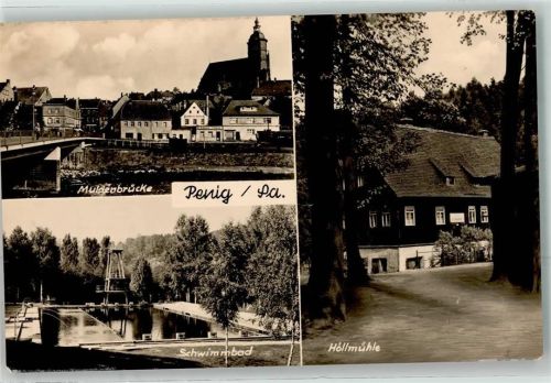 Penig Muldenbrücke Schwimmbad Höllmühle