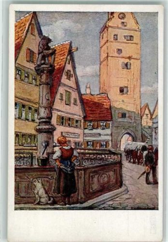 Kleinstadtidyll Nr. 1 Postkartenfolge Nr. 13 Verlag Luftfahrerdank Nr. 62