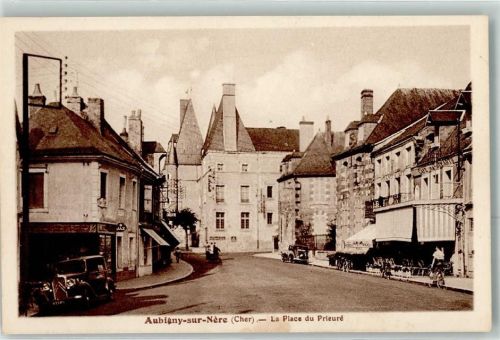Aubigny-sur-Nere la Place du Prieure Oldtimer Fahrrad