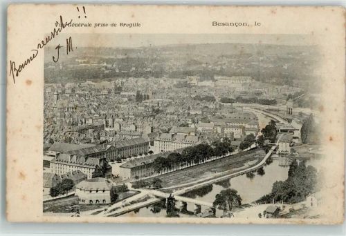 Besancon 1902 Blick auf Bregille