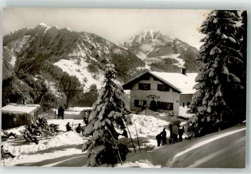 Bad Hindelang Sesselbahn-Berg-Cafe am Imberger Horn im Schnee