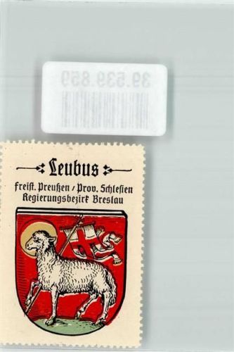 Leubus Wappen Leubus Freist. Preußen Prov. Schlesien