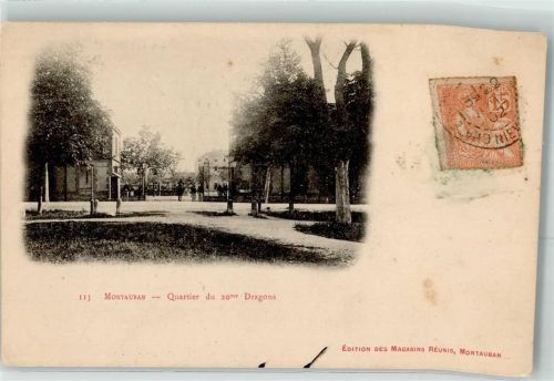 Montauban 1902 Quartier du 20 me Dragons Scan verzogen