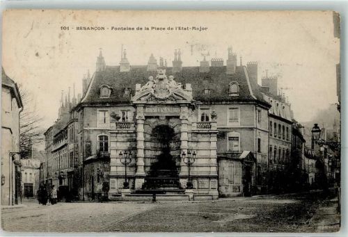 25000 Besancon 1905 - Fontaine de la Place de l`Etat major