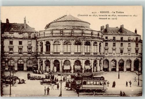 Rennes Le Theatre Theater Tram Straßenbahn