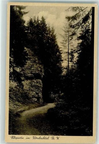 98716 O6303 Elgersburg 1938 - Felsformation im Körnbachtal