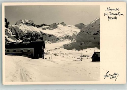 Alpenrosenhütte Foto AK Foto Hruschka Winter