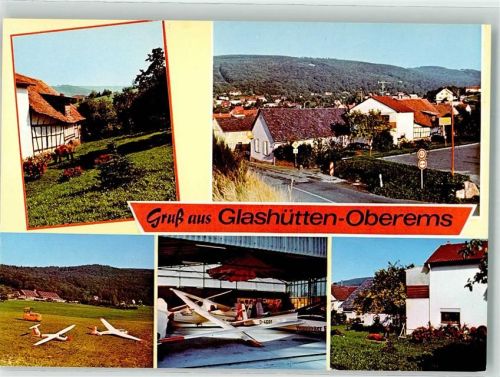 Glashütten Gasthaus Pension zum Deutschen Haus Segelfluggelände Flugzeug Oberems Gruß