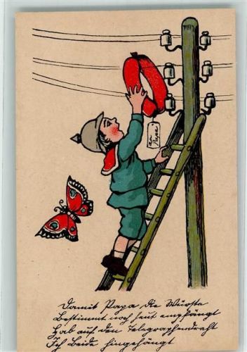 Pickelhaube Wurst Telegrafenmast Leiter