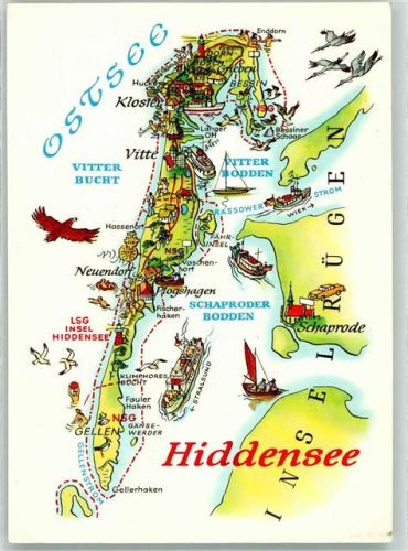 Insel Hiddensee Landkarte