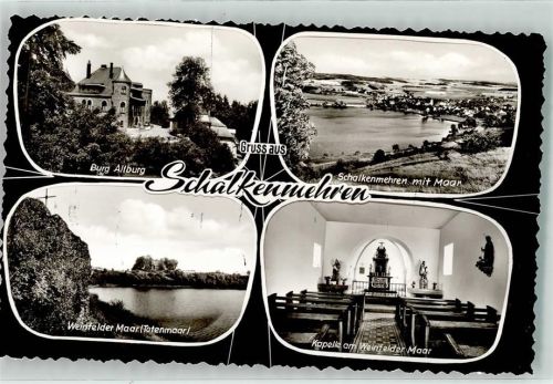 Schalkenmehren Burg Altburg Weinfelder Maar Totenmaar Kapelle