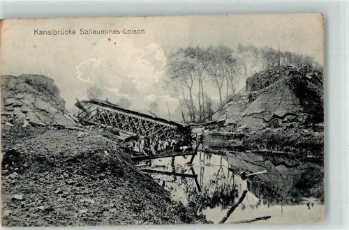 Sallaumines Feldpost WK I Kanalbrücke