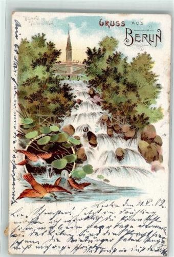 Kreuzberg 1902 Wasserfall im Victoria Park