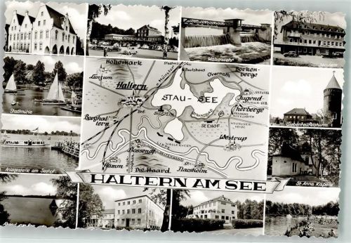 Haltern Rathaus Stadtmühle Anlegestelle Seehof Walzenwehr Siebenteufelsturm St. Anna Kapelle Strandbad Alter Garten Jugendherberge Konzgen- und Annaheim