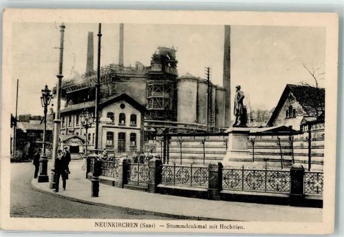 Neunkirchen 1926 Stummdenkmal Hochöfen