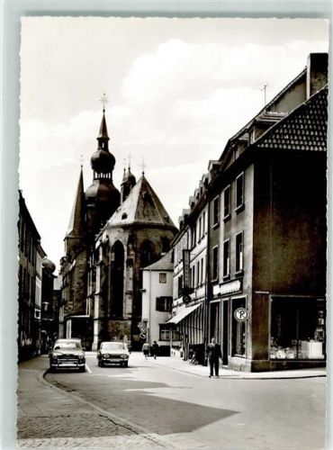 St. Wendel Hauptstraße mit Dom Oldtimer Ford Taunus