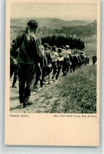 Brieg Ort lt. Fotograf Gert Wolf Abend wird´s... Photo Porst Postkartenkalender