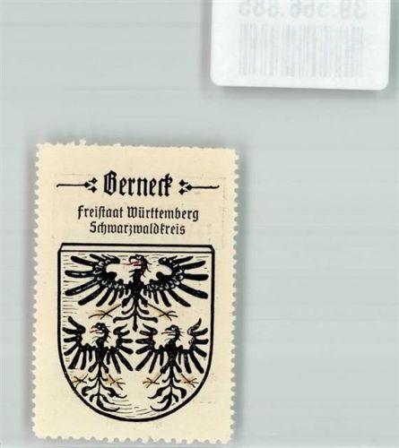 Berneck Stadtwappen Berneck Sammelmarke Klebemarke Kaffee Hag