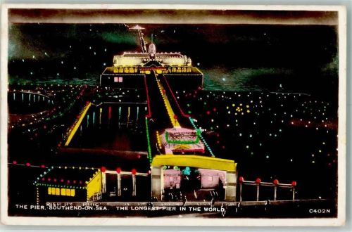 Southend-on-Sea 1939 Hafen Pier Nacht
