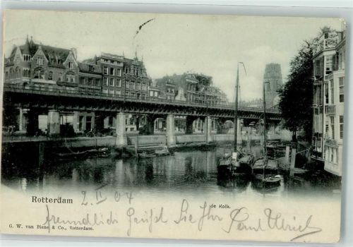 Rotterdam 1904 De Kolk Binnenschiff