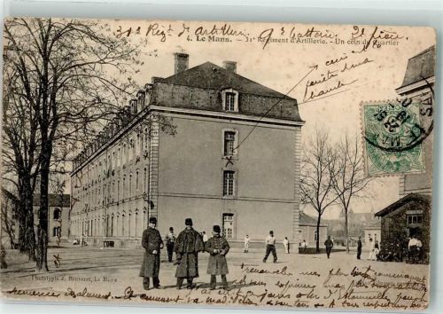 Le Mans 1907 Kaserne Foto AK