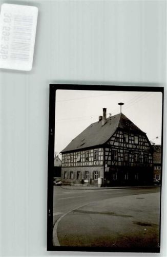 Gerstetten Rathaus Auto Fachwerkhaus Ort handschriftlich Foto Original aus Archiv eines Ansichtskartenverlags