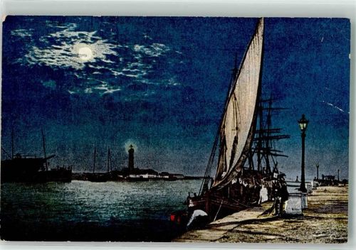 Trieste / Triest / Trst 1913 Hafen Leuchtturm Segelboot