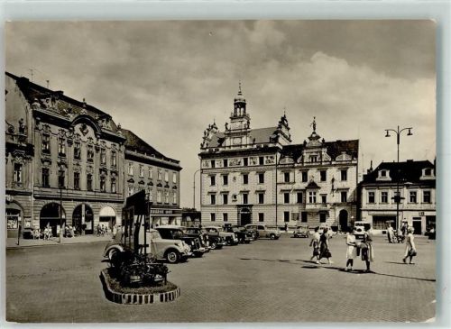 Kolin 1961 Marktplatz Auto Oldtimer Foto AK