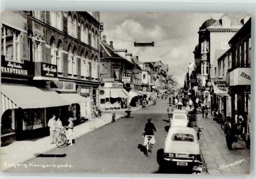 Esberg 1959 Kongensgade Fahrrad Auto Oldtimer