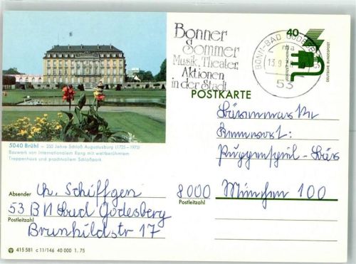 Brühl 250 Jahre Schloß Augustusburg weltberühmtes Treppenhaus Schloßpark Blumen