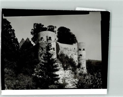 Pappenheim Burg Ort handschriftlich Foto Original aus Archiv eines Ansichtskartenverlags