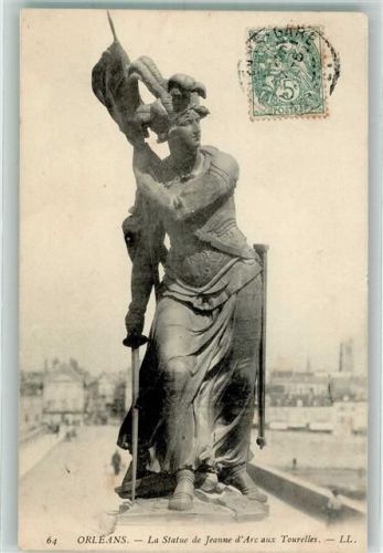 Orleans 1907 Denkmal Jeanne d´Arc