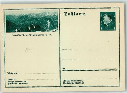 Bayrischzell Bayerische Alpen Wendelsteinbahn 1840 m Ort handschriftlich