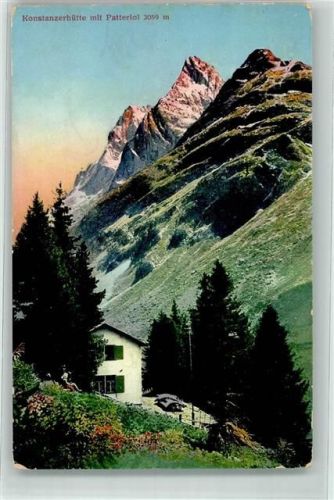 Konstanzer Hütte 1913 Patteriol Hüttenstempel