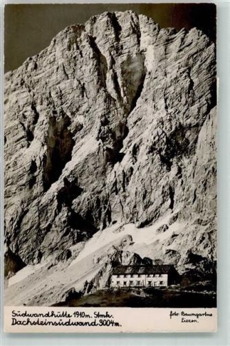 Dachstein Südwandhütte Hüttenstempel Foto Baumgartner