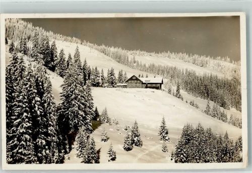 Ostlerhütte 1936 Hüttenstempel Winter