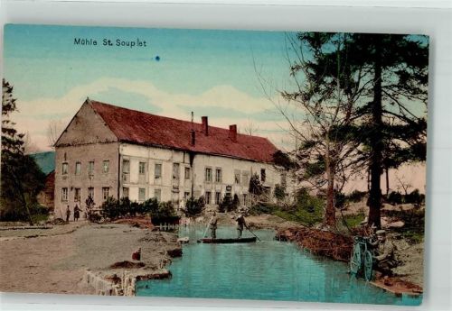 Saint-Souplet 1915 Mühle Feldpost WK I Uniform Fahrrad