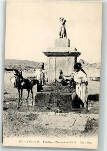 Timgad Denkmal Brunnen Männecken Piss Tracht