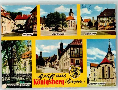 Königsberg Steinweg Marktplatz Marien Kirche Regiomontanus Brunnen Denkmal