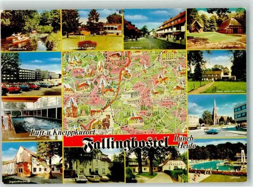 Fallingbostel 1983 Schwimmbad Jugendherberge Kirchplatz Pension Stadtplan