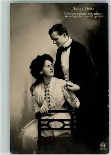1910 Paar Spruch Junge Liebe