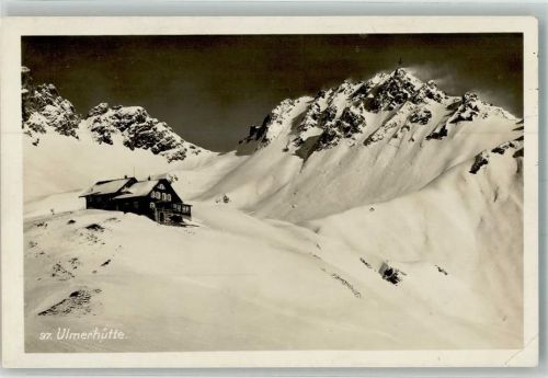 Ulmer Hütte 1928 Winter Hüttenstempel