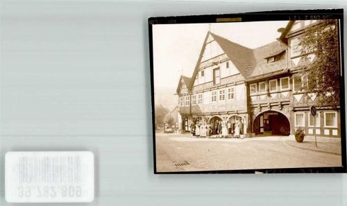 Schwalenberg Trachtengruppe vor dem Rathaus Foto Original aus Archiv eines Ansichtskartenverlags Ort handschriftlich