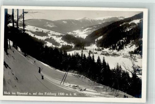 Bärental Talansicht Winter Feldberg