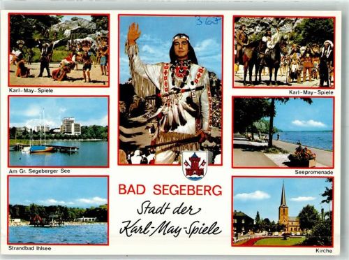 Bad Segeberg Szenen aus den Karl-May-Spielen auf der Freilichtbühne am Kalkberg Indianer Kureinrichtungen am Großen Segeberger See Strandbad Ihlsee Marienkirche